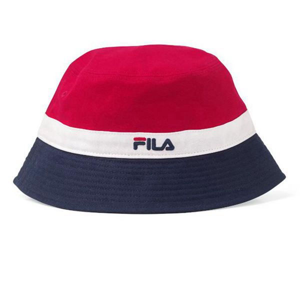 Fila Butler Bucket Hats - Red/Navy/White,NZ 862-14753